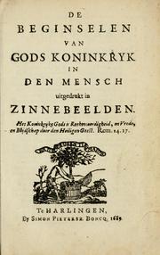 Front cover of De beginselen van Gods koninkryk in den mensch by Pieter Huygen