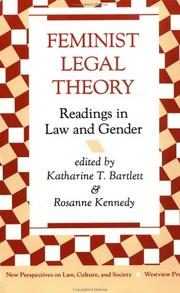 Front cover of Feminist legal theory by Katharine T. Bartlett