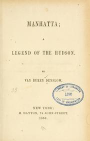 Cover of Manhatta by Van Buren Denslow