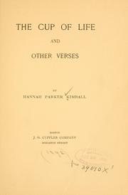 Front cover of The cup of life by Hannah Parker Kimball