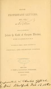 Cover of Irish Protestant letters, etc., etc by Robert Redman Belshaw