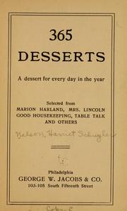 Front cover of 365 desserts by Harriet Schuyler Nelson
