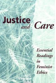 Front cover of Justice and care by Virginia Held