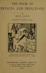 Front cover of The book of princes and princesses by Leonora Blanche Lang