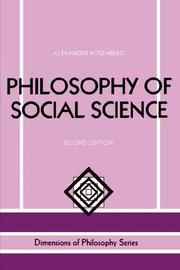 Front cover of Philosophy of social science by Alexander Rosenberg
