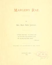 Cover of Margery Rae by Mary McDermott Santley