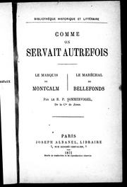 Front cover of Comme on servait autrefois by Carlos Sommervogel
