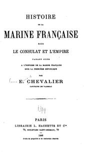 Front cover of Histoire de la marine française.. by Louis Édouard Chevalier