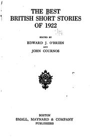 Cover of The Best British Short Stories of ... by Edward J. O'Brien