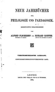 Front cover of Neue Jahrbücher für Philologie und Paedogogik by Neue # philologie und paedagogik ... 1831-97