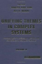 Front cover of Unifying themes in complex systems by International Conference on Complex Systems (2nd 1998 Nashua, N.H.)