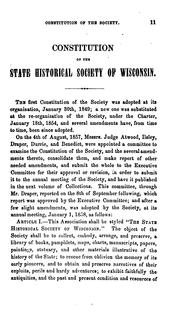Front cover of Collections of the State Historical Society of Wisconsin by State Historical Society of Wisconsin
