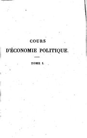 Front cover of Cours d'économie politique by Heinrich Friedrich von Storch