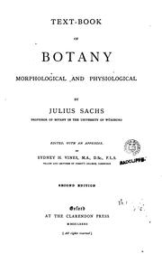 Front cover of Text-book of botany, morphological and physiological by Sachs, Julius