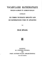 Front cover of Mathematisches Vokabularium: Französisch-deutsch und Deutsch-fransösisch, enthaltend die .. by Felix Müller