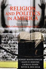 Cover of Religion and politics in America by Robert Booth Fowler
