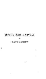 Front cover of Myths and marvels of astronomy by Richard Anthony Proctor