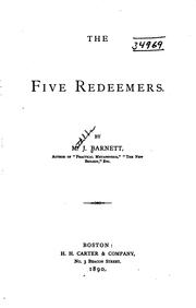 Cover of The Five Redeemers by Mathilda J. Barnett