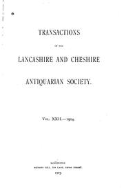 Front cover of Transactions of the Lancashire and Cheshire Antiquarian Society by Lancashire and Cheshire Antiquarian Society
