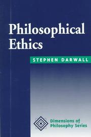 Cover of Philosophical ethics by Stephen L. Darwall