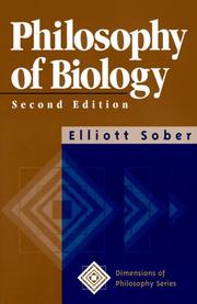 Front cover of Philosophy of Biology by Elliott Sober