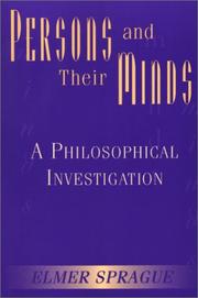 Front cover of Persons and Their Minds by Elmer W. Sprague