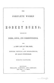 Front cover of The Complete Works of Robert Burns by Robert Burns