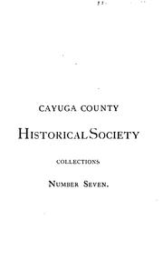 Front cover of Collections of Cayuga County Historical Society: No.1-12 by Cayuga County Historical Society