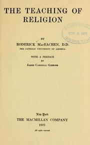 Front cover of The teaching of religion by Roderick Aloysius MacEachen