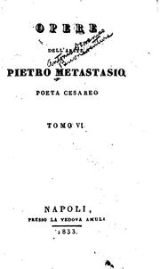 Front cover of Opere dell'abate Pietro Metastasio by Pietro Metastasio