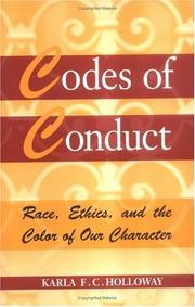 Front cover of Codes of conduct by Karla F. C. Holloway