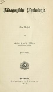 Front cover of Pädagogische Psychologie by Gustav Friedrich Pfisterer