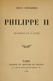 Cover of Philippe II by Emile Verhaeren