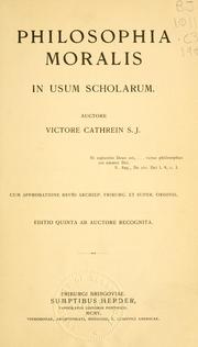 Cover of Philosophia moralis by Victor Cathrein
