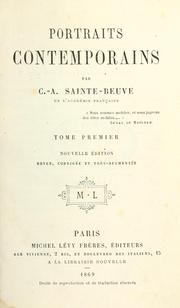 Cover of Portraits contemporains by Charles Augustin Sainte-Beuve