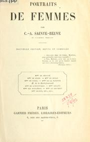 Cover of Portraits de femmes by Charles Augustin Sainte-Beuve