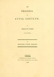 Cover of The progress of civil society by Richard Payne Knight