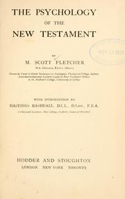 Cover of The psychology of the New Testament by M. Scott Fletcher