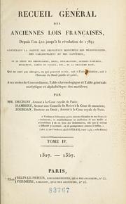 Front cover of Recueil général des anciennes lois françaises: depuis l'an 420 jusqu'à la révolution de 1789 .. by France