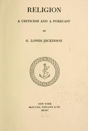 Cover of Religion by G. Lowes Dickinson