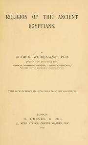 Cover of Religion of the ancient Egyptians by Alfred Wiedemann