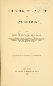 Cover of The religious aspect of evolution by McCosh, James
