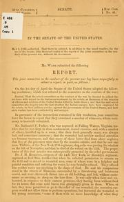 Front cover of Report by United States. Congress. Joint Committee on the Conduct of the War.