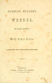 Front cover of Saddler Müller's Wendel by Mary Botham Howitt