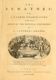 Cover of The senators by Thomas Hallie Delamayne