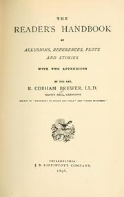 Cover of The reader's handbook of allusions, references, plots and stories by Ebenezer Cobham Brewer