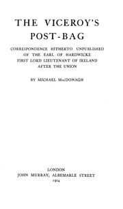 Cover of The viceroy's post-bag by MacDonagh, Michael