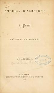 Front cover of America discovered by S. J. Cassels