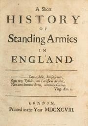 Front cover of A short history of standing armies in England by John Trenchard