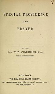 Front cover of Special providence and prayer by W. F. Wilkinson